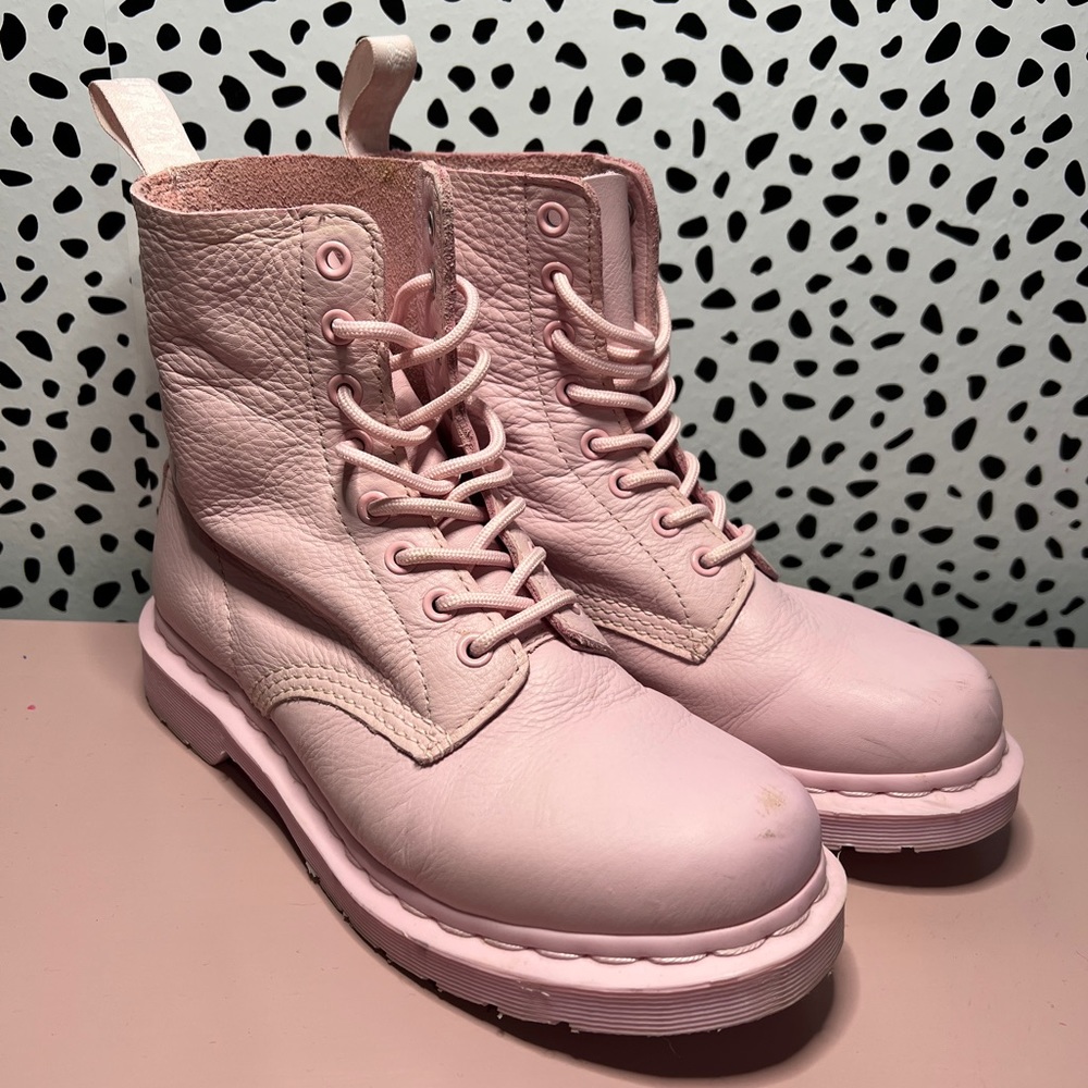 Dr. Martens Pink 1460 Pascal Mono Lace Up Boots US 7 / UK 5